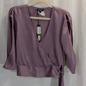 *NWT ABS By Allen Schwartz Silk Top Size Small Purplish Mauve